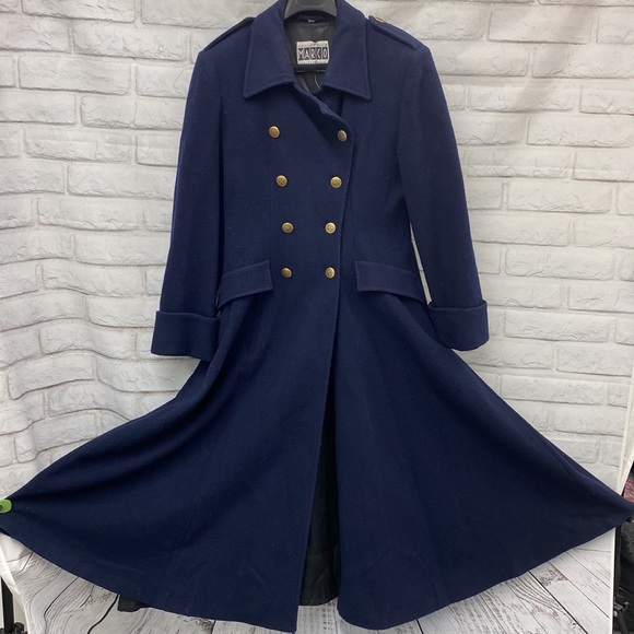 Vintage Double Breasted Military Maxi Coat Women Small Made in Ukraine - Picture 6 of 9